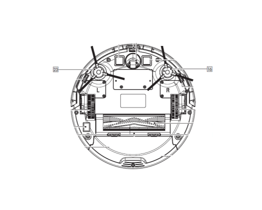1X Seitenbürsten (R)+(L) für IAN 460398_2401 / SAUGROBOTER MIT WISCHFUNKTION SSWR C2