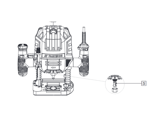 1St. Spannzange (8 mm) für IAN 421854_2201 / OBERFRÄSE POF 1200 F4