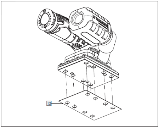 1St. Schleifpapier für IAN 449983_2310 / 12 V AKKU-SCHWINGSCHLEIFER PASSP 12-Li A1