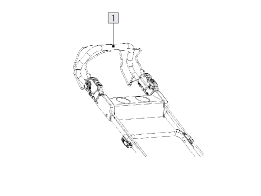 1St. Oberer Holm für IAN 465831_2404 / 40 V AKKU-RASENMÄHER PPRMA 40-Li B2