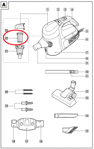 1St. HEPA-Filter für IAN 343957_2001 / 2-IN-1 STAUBSAUGER SHZK 600 A1