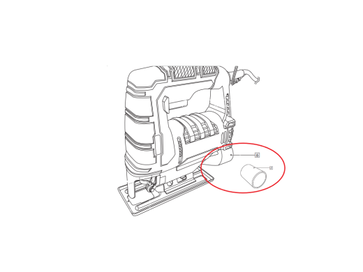 1X Absaugstutzen + Absaugadapter für IAN 494817_2504 / STICHSÄGE »PSTD 350 B1«