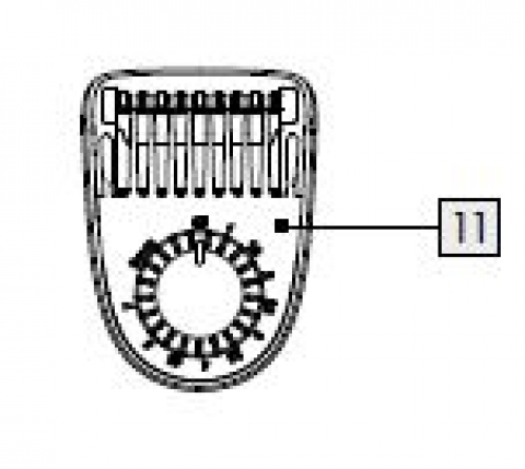 1St. Kammaufsatz für IAN 355166_2004 / SINGLE-BLADE BARTSCHNEIDER SBSB 3.7 B1