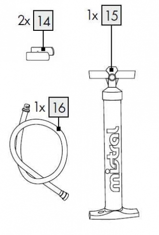 1St. Luftpumpe für IAN 361390_2007 / AUFBLASBARES STAND-UP-PADDLE-BOARD, MULTIFUNKTIONAL