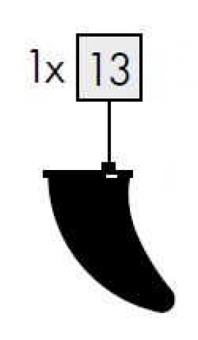 1St. Centerfinne für IAN 361390_2007 / AUFBLASBARES STAND-UP-PADDLE-BOARD, MULTIFUNKTIONAL