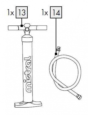 1St. Luftpumpe für IAN 352142_2007 / AUFBLASBARES YOGA-STAND-UP-PADDLE-BOARD