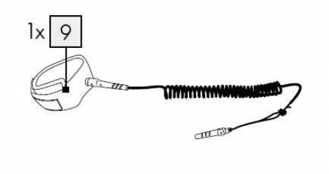 1X Leine für IAN 352141_2007 / AUFBLASBARES RACE STAND-UP-PADDLE-BOARD