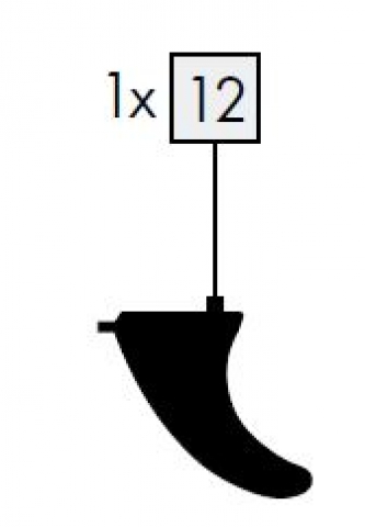 1X Finne für IAN 352141_2007 / AUFBLASBARES RACE STAND-UP-PADDLE-BOARD