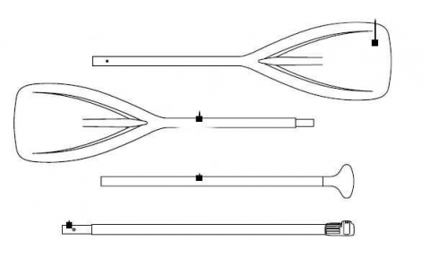 1X Paddel für IAN 352133_2007 / AUFBLASBARES STAND-UP-PADDLE-BOARD