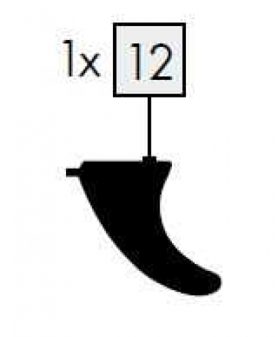 1X Finne für IAN 352133_2007 / AUFBLASBARES STAND-UP-PADDLE-BOARD