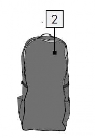 1X Rucksack für IAN 364071_2007 / AUFBLASBARES KAJAK MIT ABNEHMBAREN SITZEN