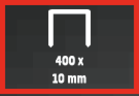 1X Klammern, 10 mm (400 Stück)