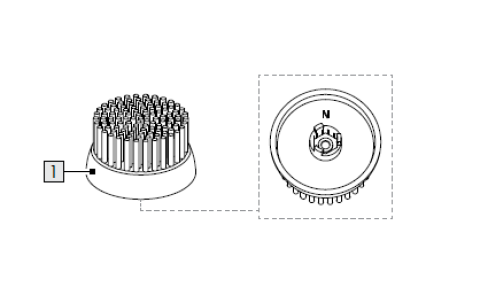 1St. Regulärer Bürstenkopf für IAN 499354_2204 / GESICHTSREINIGUNGSBÜRSTE SGRB 3 A2