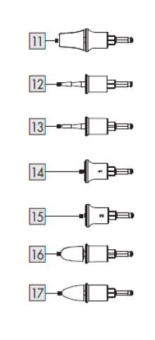 1X Aufsätze (7-teilig) für IAN 375863_2107 / MANIKÜRE-PEDIKÜRE-SET SMPS 7 E1