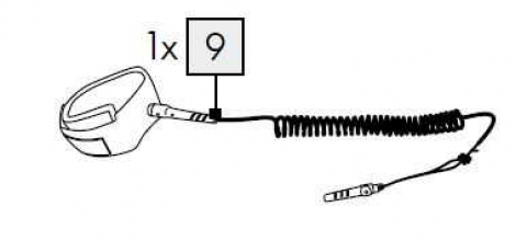 1St. Leine für IAN 385702_2107 / ALLROUND-SUP, AUFBLASBAR