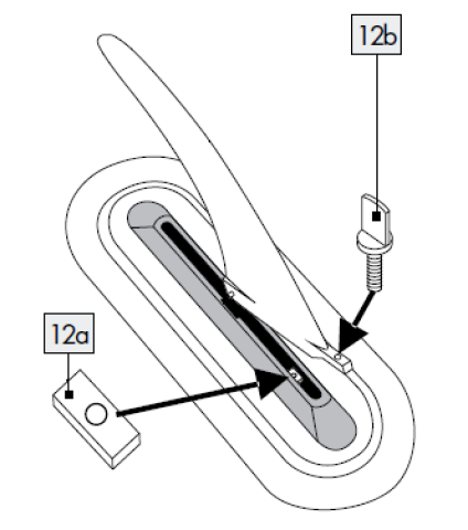 1X Metallplatte + Schraube für IAN 401929_2107 / ALLROUND-SUP, AUFBLASBAR