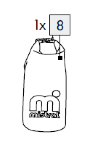 1X Trockentasche (DryBag) für IAN 401322_2107 / ALLROUND-SUP VIVID, AUFBLASBAR