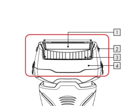 1X Scherfolienrahmen + Scherkopf