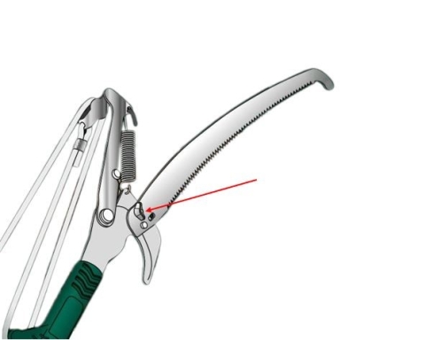 1X Flügelmutter + Schraube für IAN 374130_2104 / TELESKOP-BAUMSCHERE MIT SÄGE