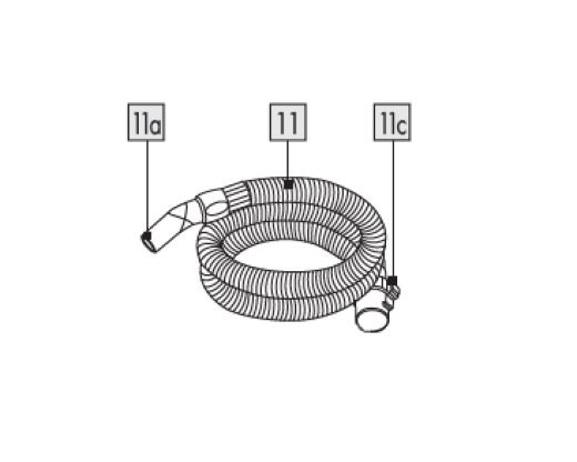 1St. Flexibler Schlauch für IAN 436773_2304 / AKKU-NASS-/TROCKENSAUGER 20 V PWDA 20-Li C3