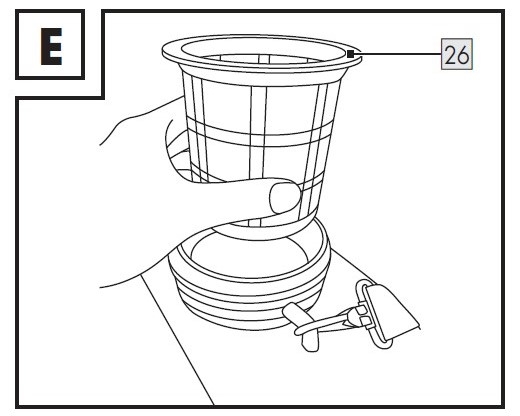 1St. Korbfilter für IAN 438555_2304 / AKKU-RUCKSACKDRUCKSPRÜHER 20 V PRDSP 20-Li C2