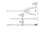 1X Paddel für IAN 352141_2007 / AUFBLASBARES RACE STAND-UP-PADDLE-BOARD