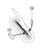 1X Metallplatte + Schraube für IAN 352141_2007 / AUFBLASBARES RACE STAND-UP-PADDLE-BOARD
