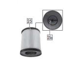 1St. Faltenfilter für IAN 392692_2201 / NASS- UND TROCKENSAUGER PWD 25 B3