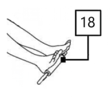1St. Fußstütze für IAN 385702_2107 / ALLROUND-SUP, AUFBLASBAR