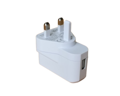 1St. USB‑Netzteil (British Standard Stecker) für IAN 444808_2307 / SILVERCREST® AKKU-FENSTERSAUGER SFR 3.7 D7